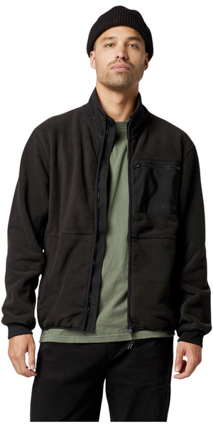 2026 Mystic Mens DTS Fleece Zip Thru Sweat 35104.260100 - Black
